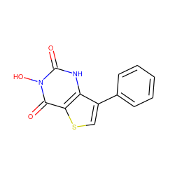 O=c1[nH]c2c(-c3ccccc3)csc2c(=O)n1O ZINC000028359423