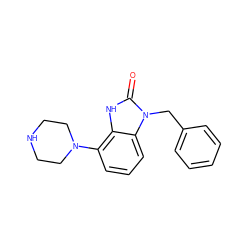 O=c1[nH]c2c(N3CCNCC3)cccc2n1Cc1ccccc1 ZINC000035875617