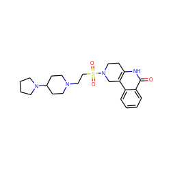 O=c1[nH]c2c(c3ccccc13)CN(S(=O)(=O)CCN1CCC(N3CCCC3)CC1)CC2 ZINC000013536372