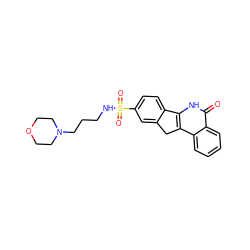 O=c1[nH]c2c(c3ccccc13)Cc1cc(S(=O)(=O)NCCCN3CCOCC3)ccc1-2 ZINC000028467935