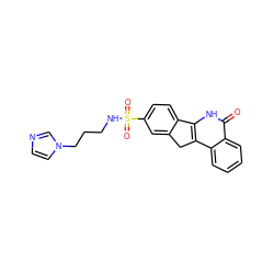 O=c1[nH]c2c(c3ccccc13)Cc1cc(S(=O)(=O)NCCCn3ccnc3)ccc1-2 ZINC000013652909