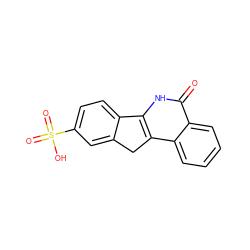 O=c1[nH]c2c(c3ccccc13)Cc1cc(S(=O)(=O)O)ccc1-2 ZINC000013652914