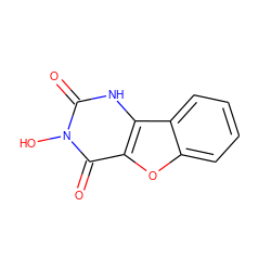 O=c1[nH]c2c(oc3ccccc32)c(=O)n1O ZINC000028331659