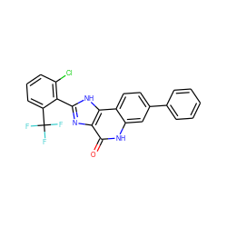 O=c1[nH]c2cc(-c3ccccc3)ccc2c2[nH]c(-c3c(Cl)cccc3C(F)(F)F)nc12 ZINC000096270712