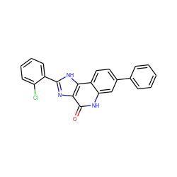 O=c1[nH]c2cc(-c3ccccc3)ccc2c2[nH]c(-c3ccccc3Cl)nc12 ZINC000096270721