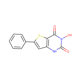 O=c1[nH]c2cc(-c3ccccc3)sc2c(=O)n1O ZINC000028366674