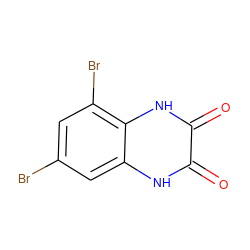 O=c1[nH]c2cc(Br)cc(Br)c2[nH]c1=O ZINC000013743982