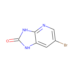 O=c1[nH]c2cc(Br)cnc2[nH]1 ZINC000011535673