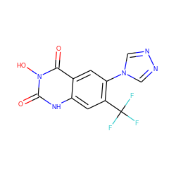 O=c1[nH]c2cc(C(F)(F)F)c(-n3cnnc3)cc2c(=O)n1O ZINC000084759465