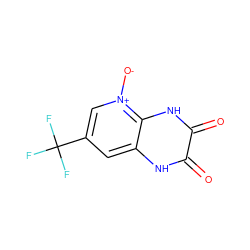 O=c1[nH]c2cc(C(F)(F)F)c[n+]([O-])c2[nH]c1=O ZINC000013766183