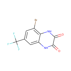 O=c1[nH]c2cc(C(F)(F)F)cc(Br)c2[nH]c1=O ZINC000000132781