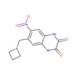 O=c1[nH]c2cc(CN3CCC3)c([N+](=O)[O-])cc2[nH]c1=O ZINC000027753923