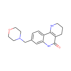 O=c1[nH]c2cc(CN3CCOCC3)ccc2c2c1CCCN2 ZINC000118733501