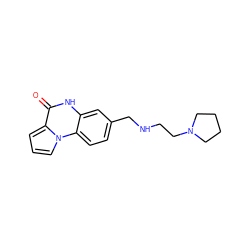 O=c1[nH]c2cc(CNCCN3CCCC3)ccc2n2cccc12 ZINC000042989234