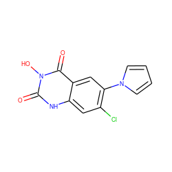 O=c1[nH]c2cc(Cl)c(-n3cccc3)cc2c(=O)n1O ZINC000035050341