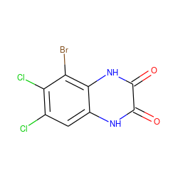 O=c1[nH]c2cc(Cl)c(Cl)c(Br)c2[nH]c1=O ZINC000013743965