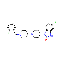 O=c1[nH]c2cc(Cl)ccc2n1C1CCN(C2CCN(Cc3ccccc3Cl)CC2)CC1 ZINC000040406294