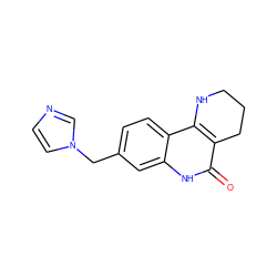 O=c1[nH]c2cc(Cn3ccnc3)ccc2c2c1CCCN2 ZINC000118734291