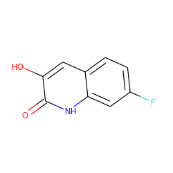 O=c1[nH]c2cc(F)ccc2cc1O ZINC000040827681