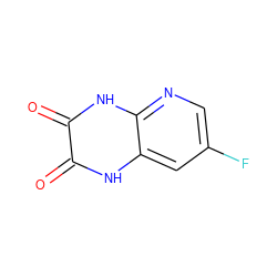 O=c1[nH]c2cc(F)cnc2[nH]c1=O ZINC000653888061