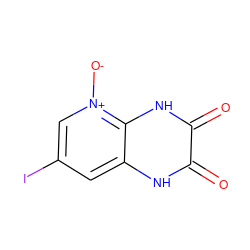 O=c1[nH]c2cc(I)c[n+]([O-])c2[nH]c1=O ZINC000101494597