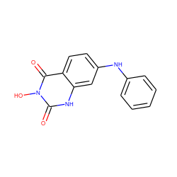 O=c1[nH]c2cc(Nc3ccccc3)ccc2c(=O)n1O ZINC000473083148