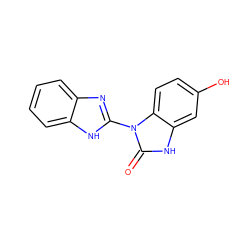 O=c1[nH]c2cc(O)ccc2n1-c1nc2ccccc2[nH]1 ZINC000584905058