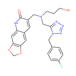 O=c1[nH]c2cc3c(cc2cc1CN(CCCO)Cc1nnnn1Cc1ccc(F)cc1)OCO3 ZINC000095202043