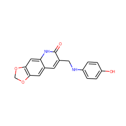 O=c1[nH]c2cc3c(cc2cc1CNc1ccc(O)cc1)OCO3 ZINC000013086664