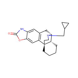 O=c1[nH]c2cc3c(cc2o1)[C@@]12CCCC[C@H]1[C@@H](C3)N(CC1CC1)CC2 ZINC000028714159