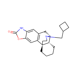 O=c1[nH]c2cc3c(cc2o1)[C@@]12CCCC[C@H]1[C@@H](C3)N(CC1CCC1)CC2 ZINC000028714160