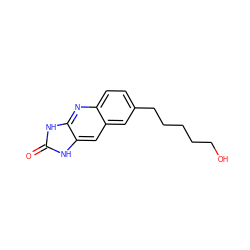 O=c1[nH]c2cc3cc(CCCCCO)ccc3nc2[nH]1 ZINC000013725799