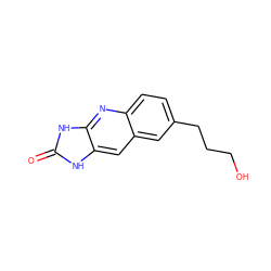 O=c1[nH]c2cc3cc(CCCO)ccc3nc2[nH]1 ZINC000013725795