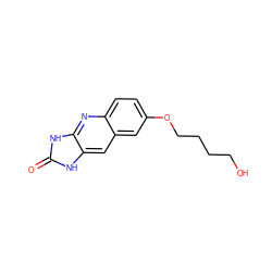 O=c1[nH]c2cc3cc(OCCCCO)ccc3nc2[nH]1 ZINC000013725709