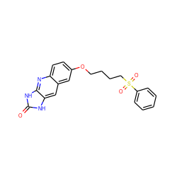 O=c1[nH]c2cc3cc(OCCCCS(=O)(=O)c4ccccc4)ccc3nc2[nH]1 ZINC000006303882