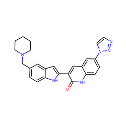 O=c1[nH]c2ccc(-n3ccnn3)cc2cc1-c1cc2cc(CN3CCCCC3)ccc2[nH]1 ZINC000034804255