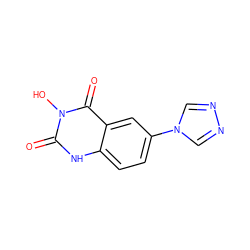 O=c1[nH]c2ccc(-n3cnnc3)cc2c(=O)n1O ZINC001772597500