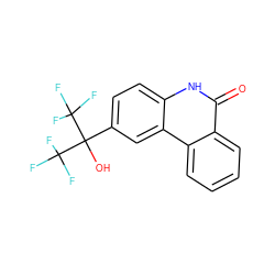 O=c1[nH]c2ccc(C(O)(C(F)(F)F)C(F)(F)F)cc2c2ccccc12 ZINC000043208479