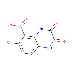 O=c1[nH]c2ccc(Cl)c([N+](=O)[O-])c2[nH]c1=O ZINC000000039639