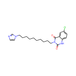 O=c1[nH]c2ccc(Cl)cc2c(=O)n1CCCCCCCCCCn1ccnc1 ZINC000026377234