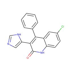 O=c1[nH]c2ccc(Cl)cc2c(-c2ccccc2)c1-c1cnc[nH]1 ZINC000006718975