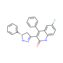 O=c1[nH]c2ccc(Cl)cc2c(-c2ccccc2)c1C1=NN[C@H](c2ccccc2)C1 ZINC000063298154