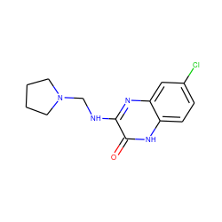 O=c1[nH]c2ccc(Cl)cc2nc1NCN1CCCC1 ZINC000029053095