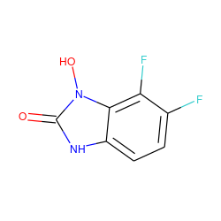 O=c1[nH]c2ccc(F)c(F)c2n1O ZINC000095580469