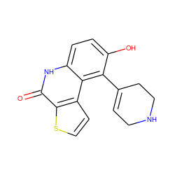 O=c1[nH]c2ccc(O)c(C3=CCNCC3)c2c2ccsc12 ZINC000165379102