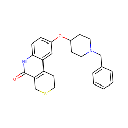 O=c1[nH]c2ccc(OC3CCN(Cc4ccccc4)CC3)cc2c2c1CSCC2 ZINC000049793964