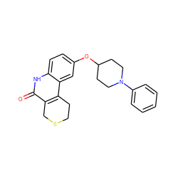 O=c1[nH]c2ccc(OC3CCN(c4ccccc4)CC3)cc2c2c1CSCC2 ZINC000049067006