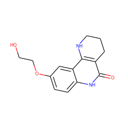 O=c1[nH]c2ccc(OCCO)cc2c2c1CCCN2 ZINC000118733620