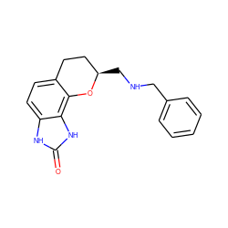 O=c1[nH]c2ccc3c(c2[nH]1)O[C@H](CNCc1ccccc1)CC3 ZINC000013586900