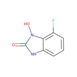 O=c1[nH]c2cccc(F)c2n1O ZINC000095578903